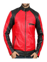 black and red motorcycle jacket for Sale